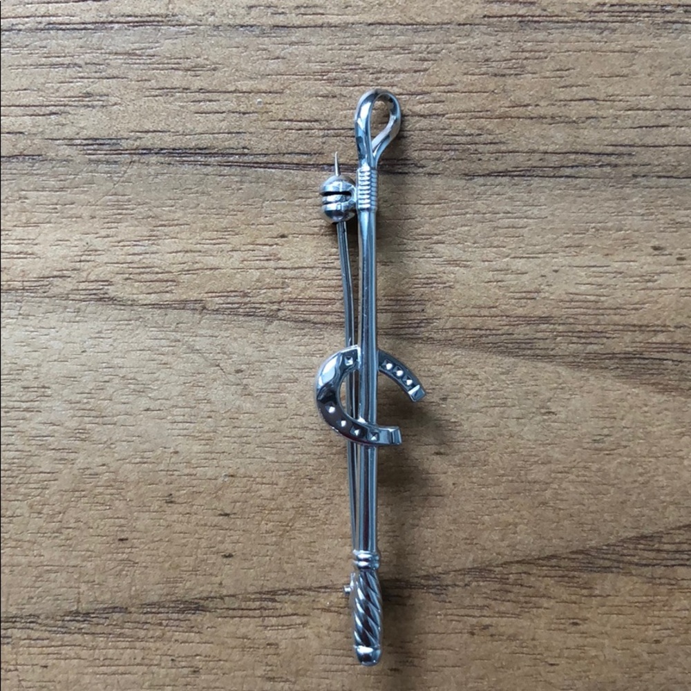 🐎 Silver horseshoe and whip stick pin 🐎